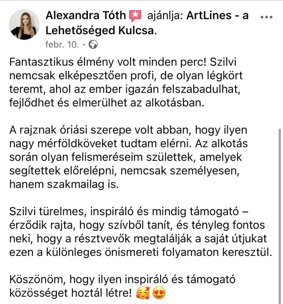 Alexandra Tóth ajánlása